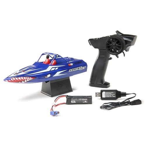 Pro Boat Sprintjet 9 SelfRighting DeepV Jet Boat Brushed RTR Ready to Run Blue PRB08045T2 - Image 5