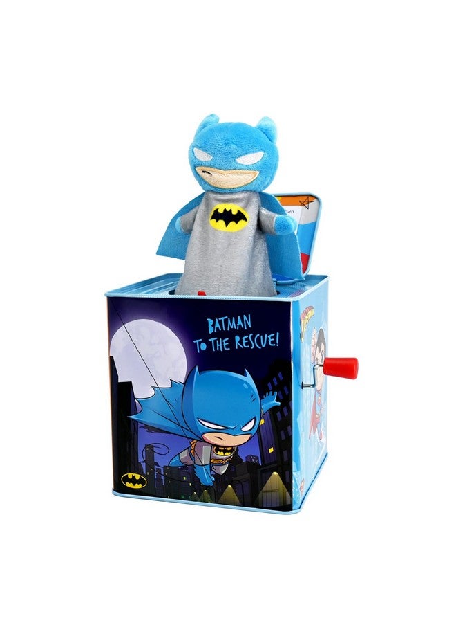 Kids Preferred KIDS PREFERRED DC Comics The Batman Jack in The Box Musical Toys for Babies and Toddlers, Plays “Pop Goes The Weasel” The Dark Knight Springs Out from A Colorful Box - Image 1