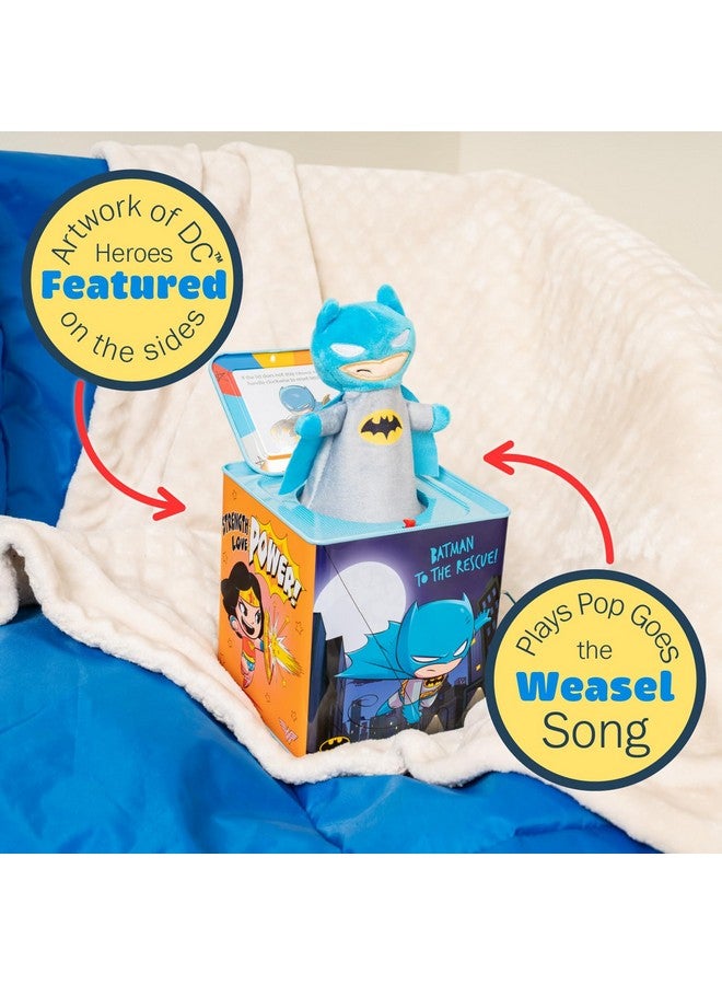 Kids Preferred KIDS PREFERRED DC Comics The Batman Jack in The Box Musical Toys for Babies and Toddlers, Plays “Pop Goes The Weasel” The Dark Knight Springs Out from A Colorful Box - Image 4