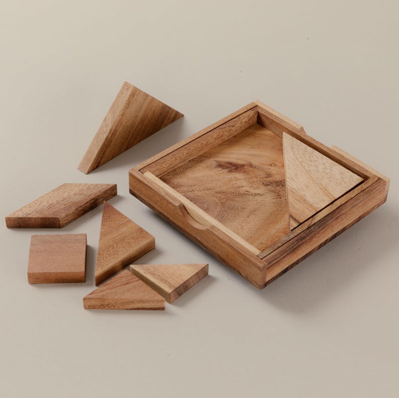 SiamMandalay Premium Wooden Tangram - Luxury Wooden Brain Teaser Block for Kids & Adult - Wood Block Puzzle - Logic Puzzle - STEM Montessori Educational Sensory Toys for All Ages - Image 3