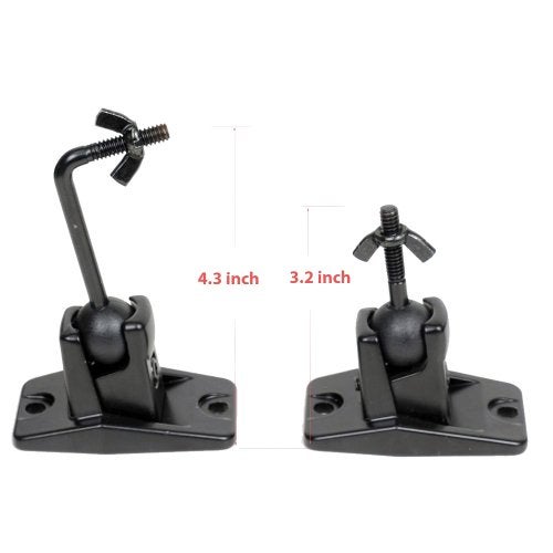 VideoSecu 5 Black Universal Satellite and Audio Speaker Mount Bracket for Wall or Ceiling MS40B5 WM6 - Image 4