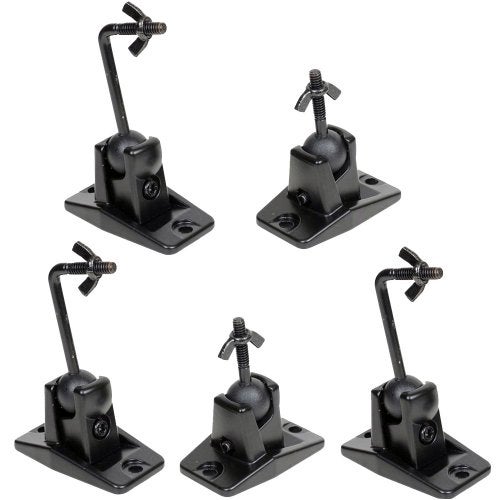 VideoSecu 5 Black Universal Satellite and Audio Speaker Mount Bracket for Wall or Ceiling MS40B5 WM6 - Image 1