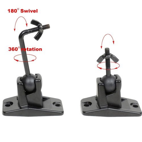 VideoSecu 5 Black Universal Satellite and Audio Speaker Mount Bracket for Wall or Ceiling MS40B5 WM6 - Image 3
