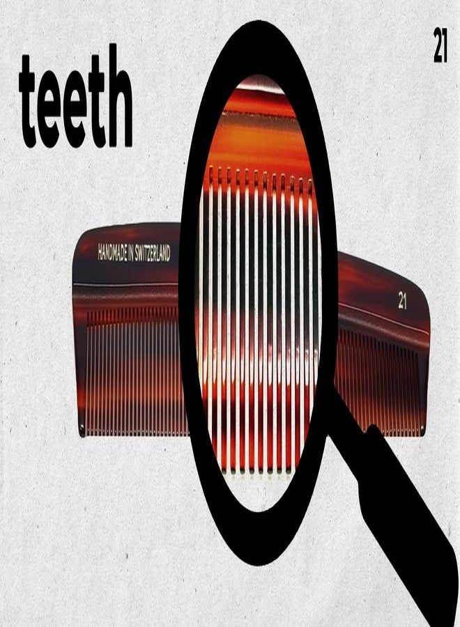 Speert #21 Handmade Narrow Tooth Comb Tortoise Havana Acetate Fine Straight Thin Detangling Parting Grooming Teasing Hair Styling Hairdresser Barber Hairdressing Wet Dry Pocket Travel Women Men Kids - Image 4