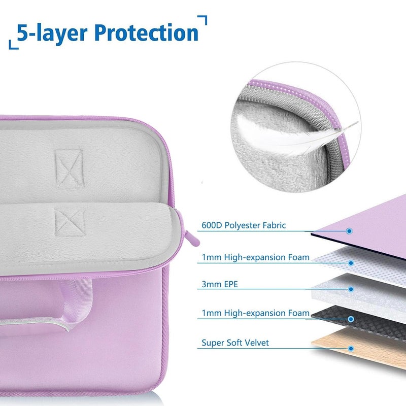 Hseok Laptop Sleeve 14 inch Case with Small Pouch, Neoprene Computer Bag Compatible with MacBook Pro 14" M4/M3/M2/M1 2025-2021, MacBook Air/Pro 13" and Most 14 inch Notebooksï¼ŒP01U01 - Image 4