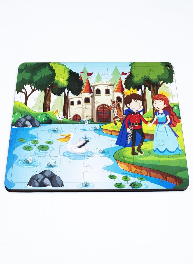 CRAFTICK Princess Cinderella Prince Wooden Jigsaw Puzzle for Kids for Age 3+, 35 Pieces, King and Queen Game for Children, Fairy Tale Game for Kids, Memory Skill & Problem Solving Games - Image 4