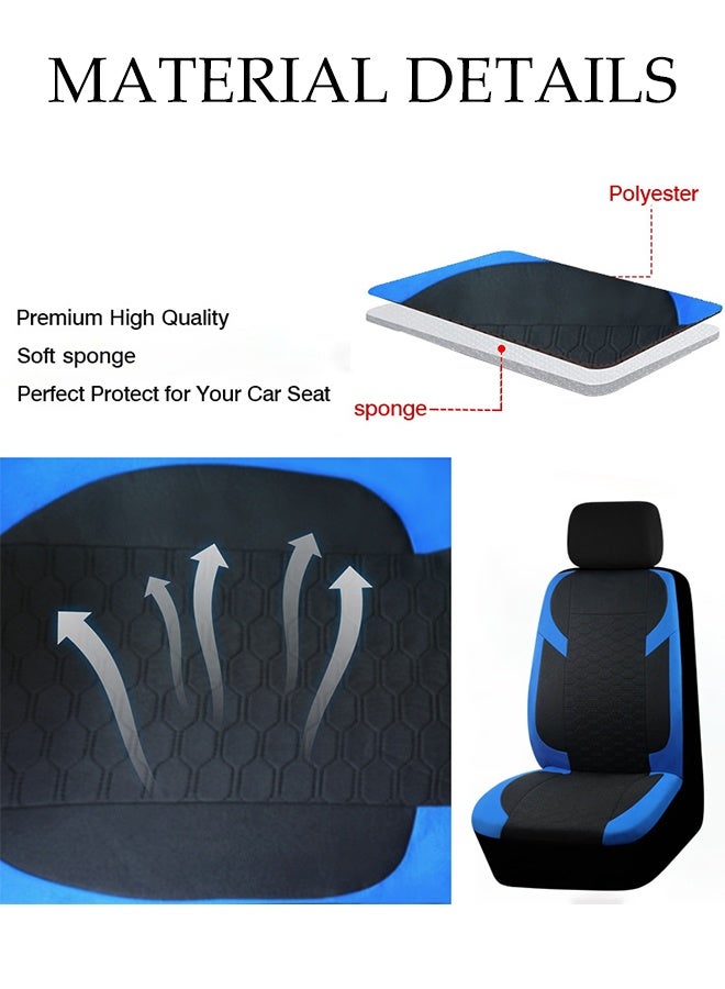 DUNISO 9 Pcs Car Seat Cover, Universal Fully Wrapped Seat Cushion, 5 Seats Cloth Car Backrest Seat Cover, Wear Resistant And Anti Slip,Easy to Install， Suitable For All Seasons, Suitable For Most Car Seats  - Image 5