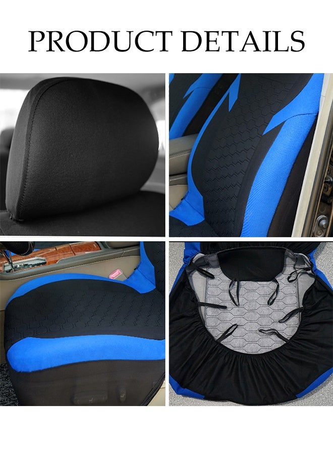 DUNISO 9 Pcs Car Seat Cover, Universal Fully Wrapped Seat Cushion, 5 Seats Cloth Car Backrest Seat Cover, Wear Resistant And Anti Slip,Easy to Install， Suitable For All Seasons, Suitable For Most Car Seats  - Image 3