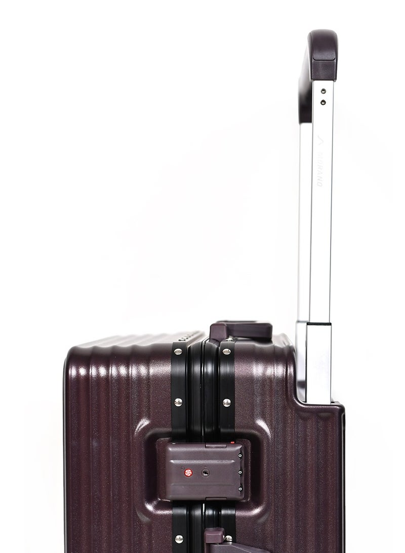 Morano Hard-Side luggage Unisex ABS Lightweight 4 Double Wheeled Suitcase with Built-In TSA type lock (2-Set,Dark Brown) Size 20''+24'''Inches. - Image 5