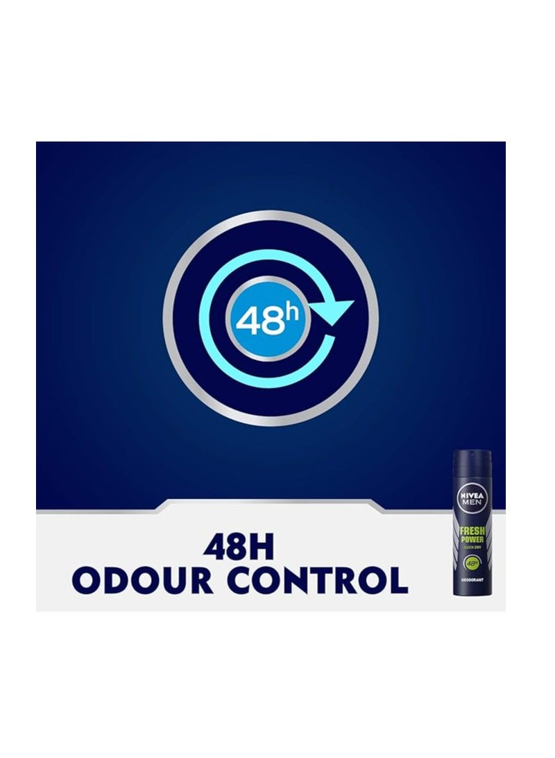 Nivea Pack Of 3 Nivea Fresh Power Quick Dry Deodorant Spray 150 ml - Image 3