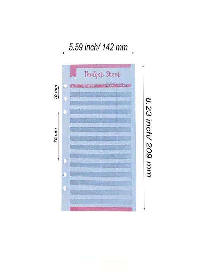 eleger Budget Sheets for A5 Binder, 60 Pcs Budget Tracker Inserts for A5 Planner, 6-hole Budget Refill Pages for Budgeting - Image 2