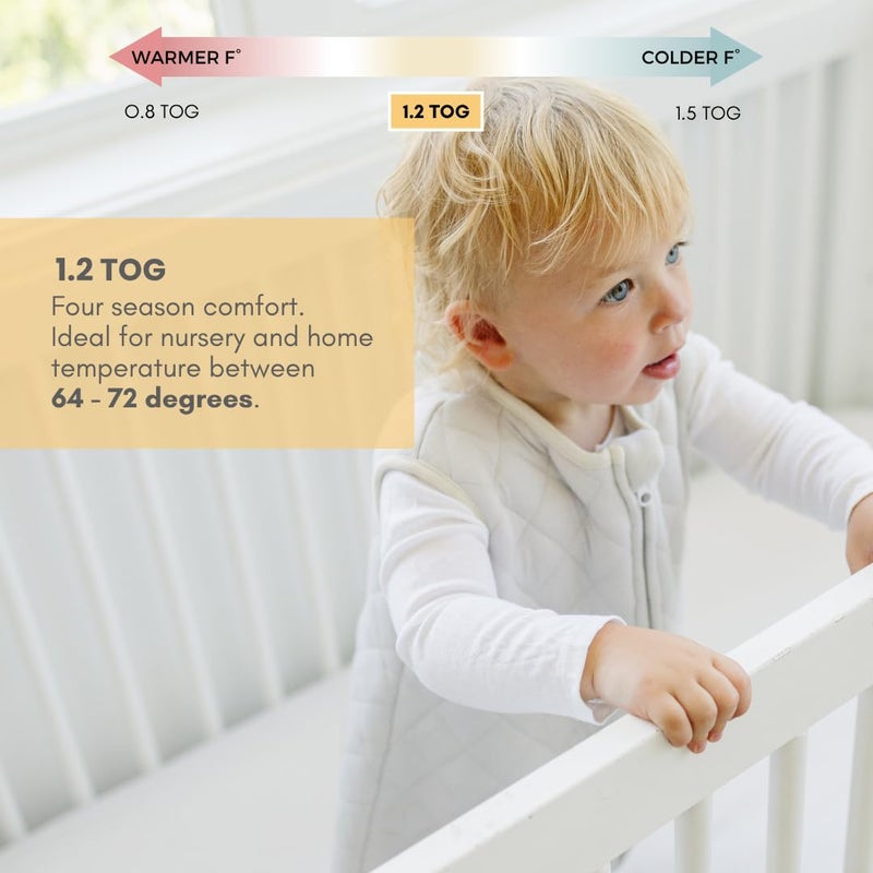Tealbee Dreamsuit Toddler Sleep Sack with Feet - Walker Sleep Bag with Legs, Rayon made from Bamboo, All Season 1.2 TOG, 2-Way Zipper, 2T-3T - Sunshine - Image 4