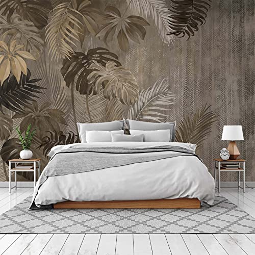 Cliouar-Turtle Backed Bamboo Plantain Leaf Plant Wall Mural Wallpaper for Bedroom Living Room 103" x 69" (Not Self Adhesive) - Image 1