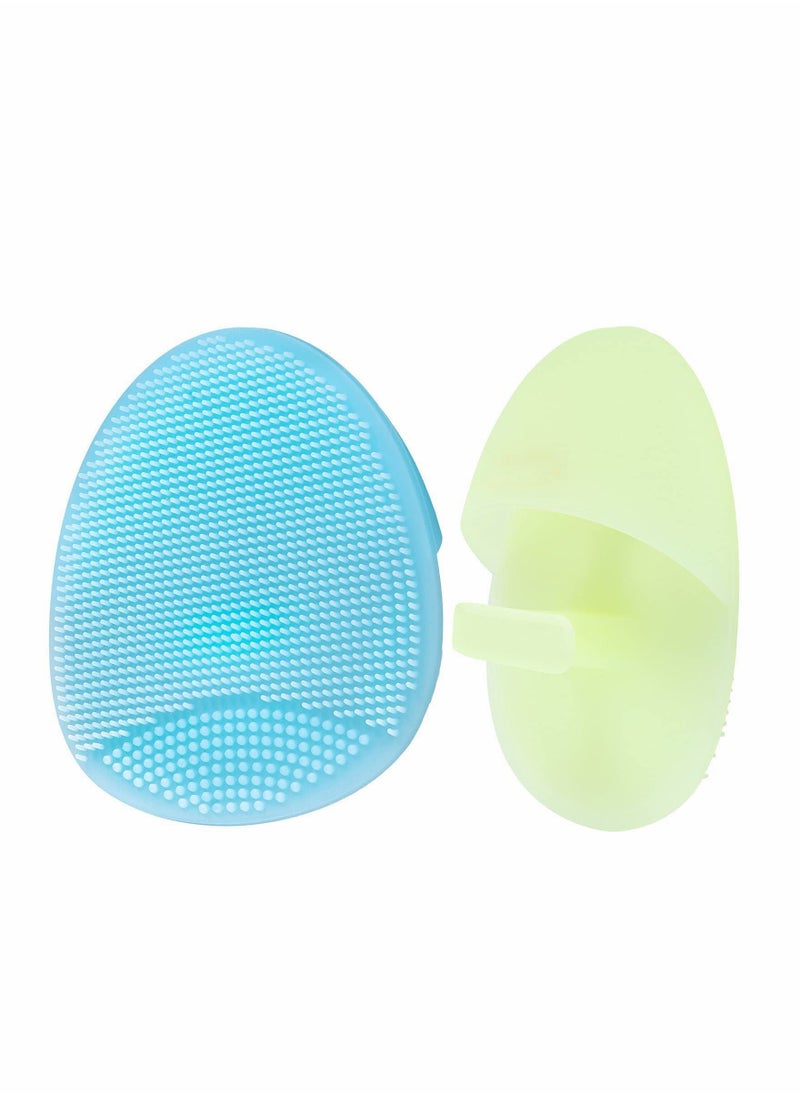 Y&D Facial Cleansing Brush, Soft Silicone Manual Face Scrubber Exfoliating Massage Scrub Acne Blackheads Remove Handheld Pads for Deep Cleaning Skin Care Sensitive, Delicate, Dry (2 Pcs)  - Image 1