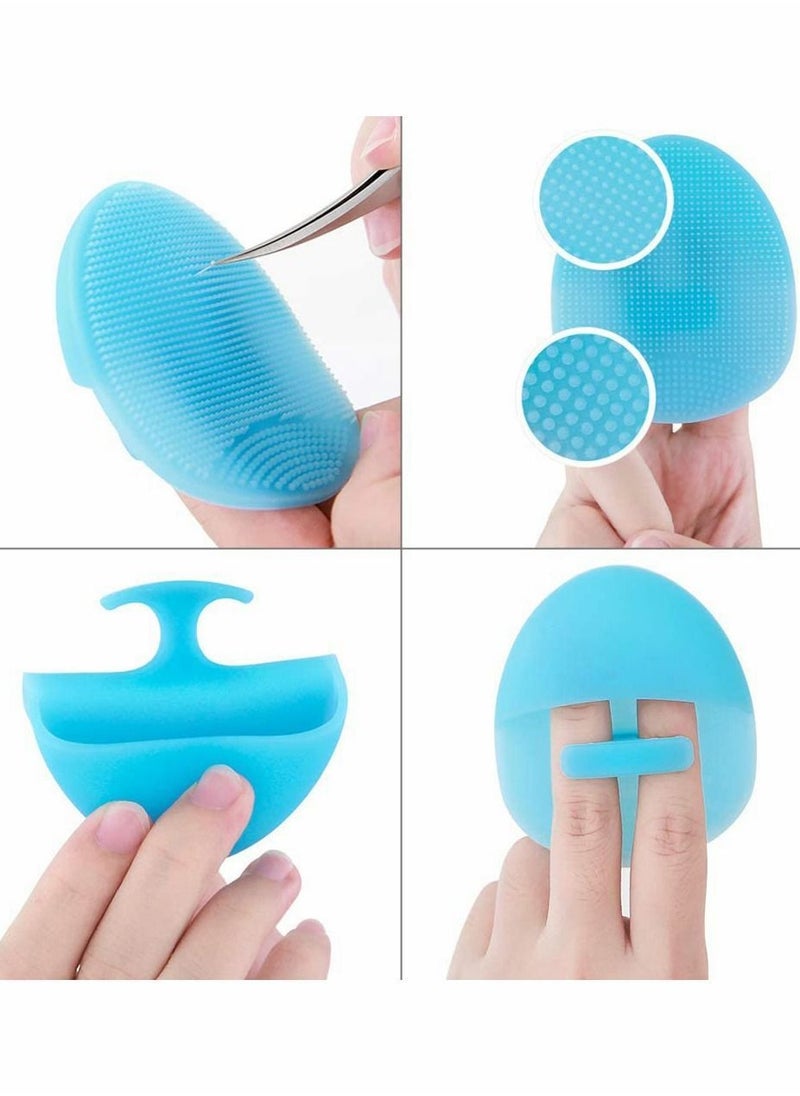 Y&D Facial Cleansing Brush, Soft Silicone Manual Face Scrubber Exfoliating Massage Scrub Acne Blackheads Remove Handheld Pads for Deep Cleaning Skin Care Sensitive, Delicate, Dry (2 Pcs)  - Image 5