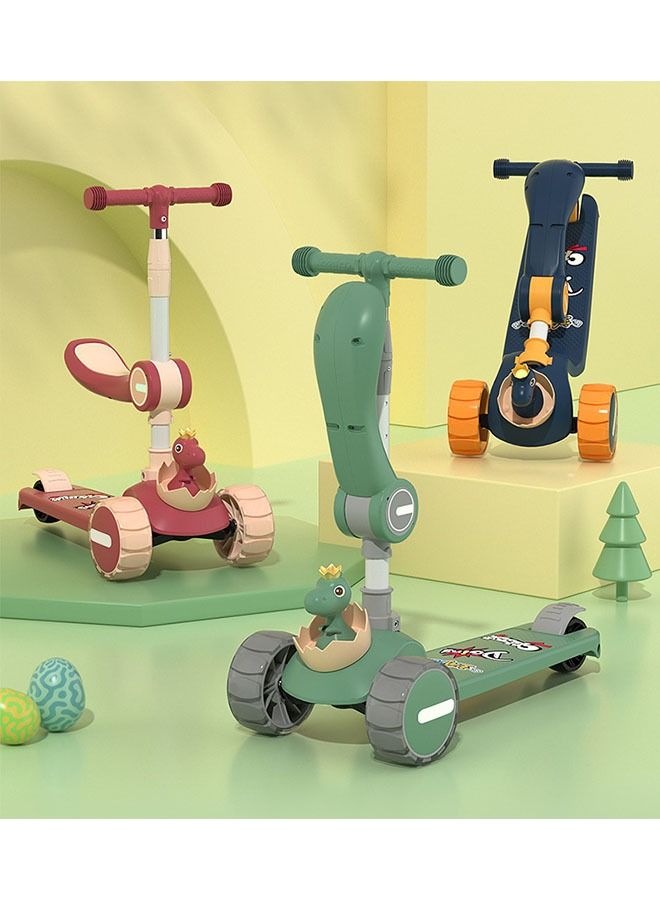 زي سي إم - هابي سكوتر 3 في 1 قابل للطي للأطفال بثلاث عجلات LED سكوتر قابل للانزلاق وقابل للركوب - Image 5