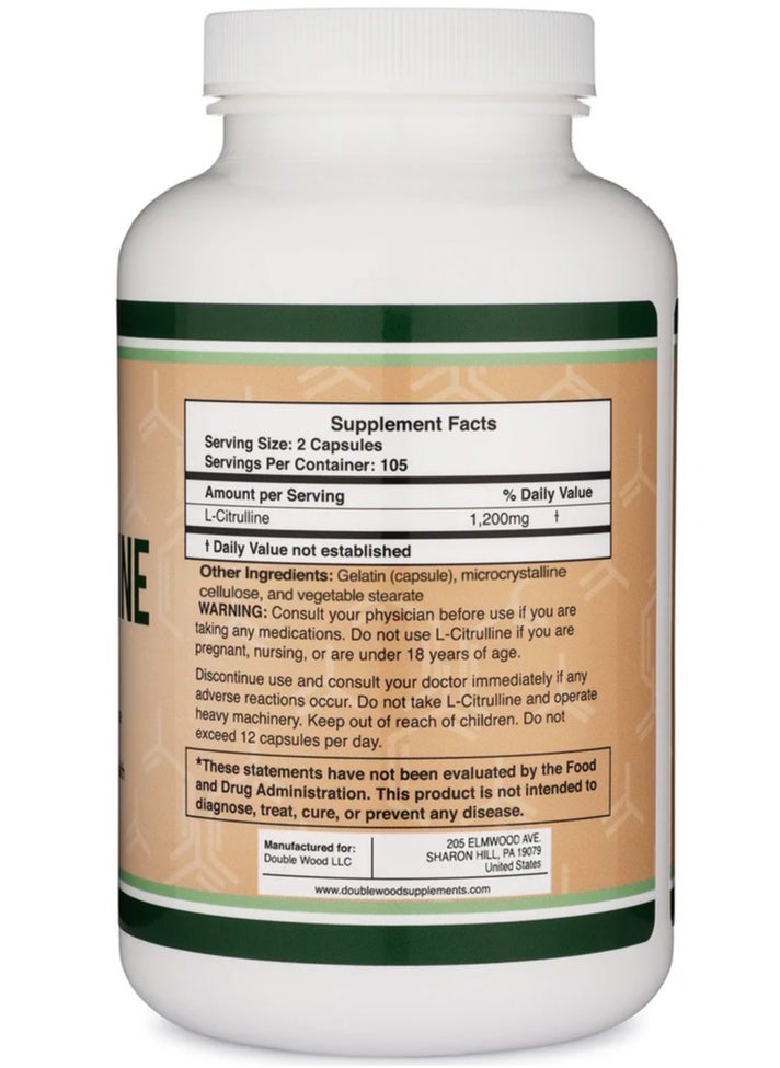 L-Citrulline 1,200mg Per Serving, 210 Capsules