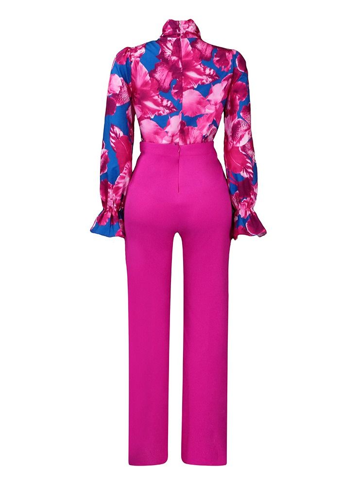 Loquat Women's Suit Loose Oversize Casual Printed Long sleeve Shirt And Wide Leg Pants  - Image 2