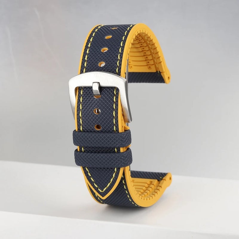 Bluejw Sports Nylon Quick Release Watch Strap 20mm 21mm 22mm 23mm 24mm – Premium Waterproof FKM Rubber Replacement Strap for Easy Watch Band Change - Image 5