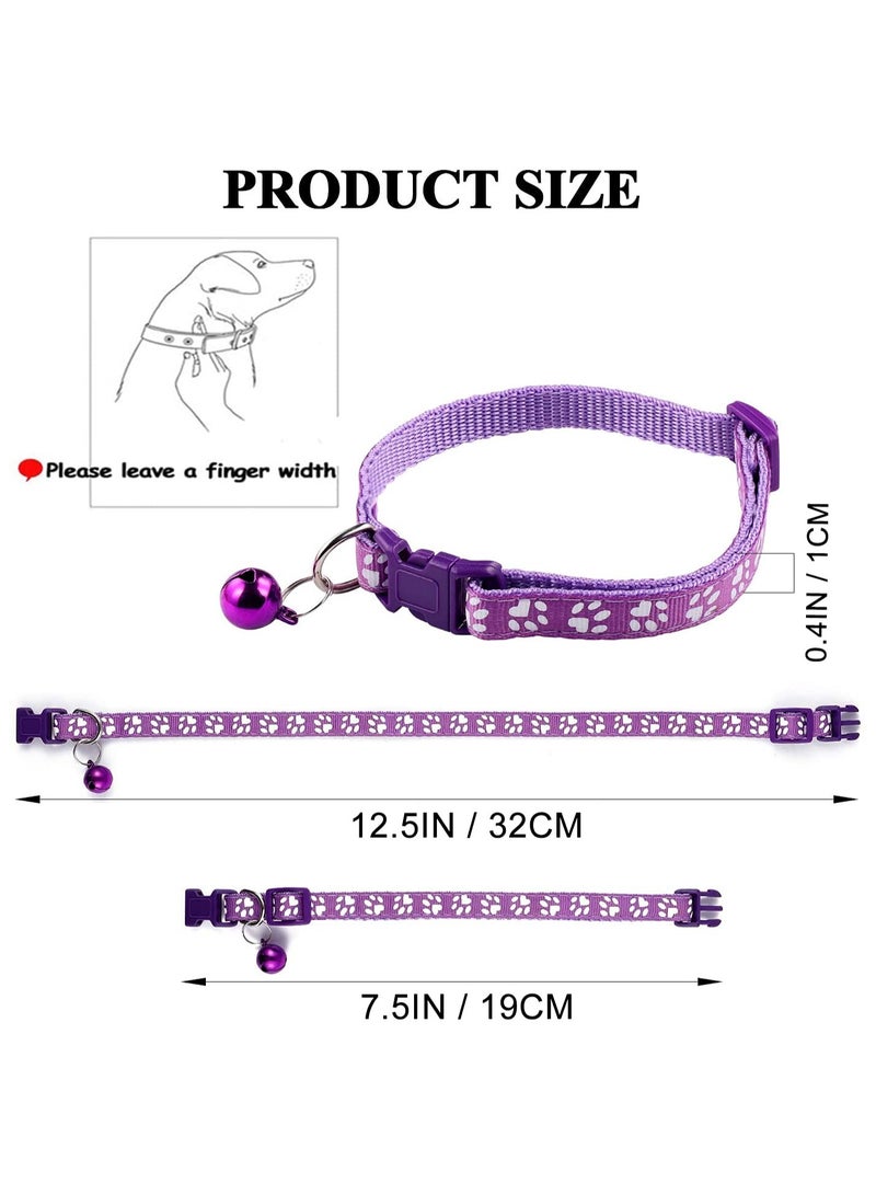 SUNSAR 19PCS Whelping Puppy ID Collars with Bell Adjustable 19-32cm, Soft Nylon Litter Identification Dog Collars for Newborn Pets - Image 2