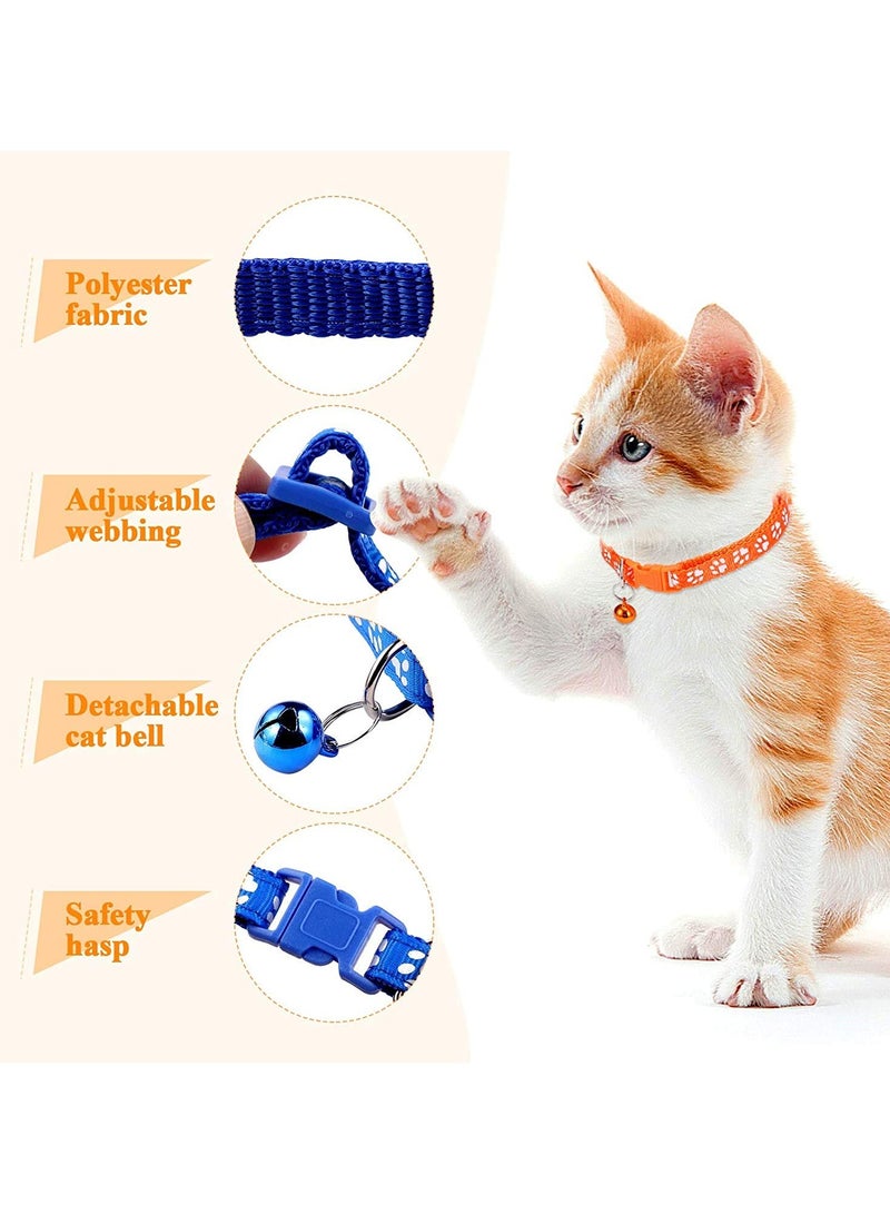 SUNSAR 19PCS Whelping Puppy ID Collars with Bell Adjustable 19-32cm, Soft Nylon Litter Identification Dog Collars for Newborn Pets - Image 3