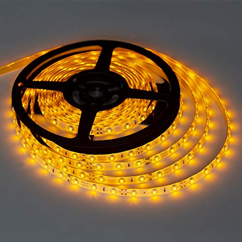 XINKAITE Waterproof Led Strip Lights 164 Ft 5M 300leds 60ledsm White Flexible Tape Lighting Tape Lights for Boats BathroomMirrorCeiling and Outdoor Power Supply not Included Orange - Image 1