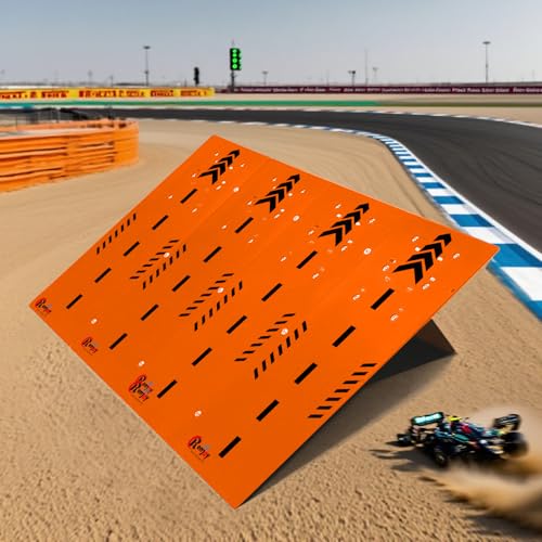 RCenjoy RC Car Jump Ramp Takeoff Board RC Ramp for Jumping Stunt Playset for 112 114 116 118 124 Remote Control Model Car 4 Boards Orange - Image 5