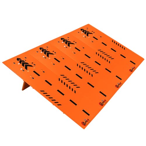 RCenjoy RC Car Jump Ramp Takeoff Board RC Ramp for Jumping Stunt Playset for 112 114 116 118 124 Remote Control Model Car 4 Boards Orange - Image 1