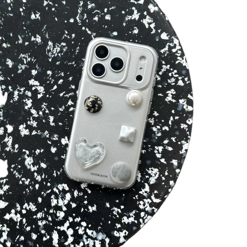 BB غطاء واقي بAcrylic لـ iPhone 14 / 14 Plus / 14 Pro / 14 Pro Max مع حماية من السقوط وجوهرة ثلاثية الأبعاد مع مقاوم للصدمات مع مقاوم للخدش باللون Multicolour من الأكريليك متعدد الأل. - Image 4