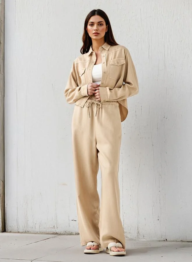 لي كوبر قميص لي كوبر بقصة عادية بأكمام طويلة من التنسل