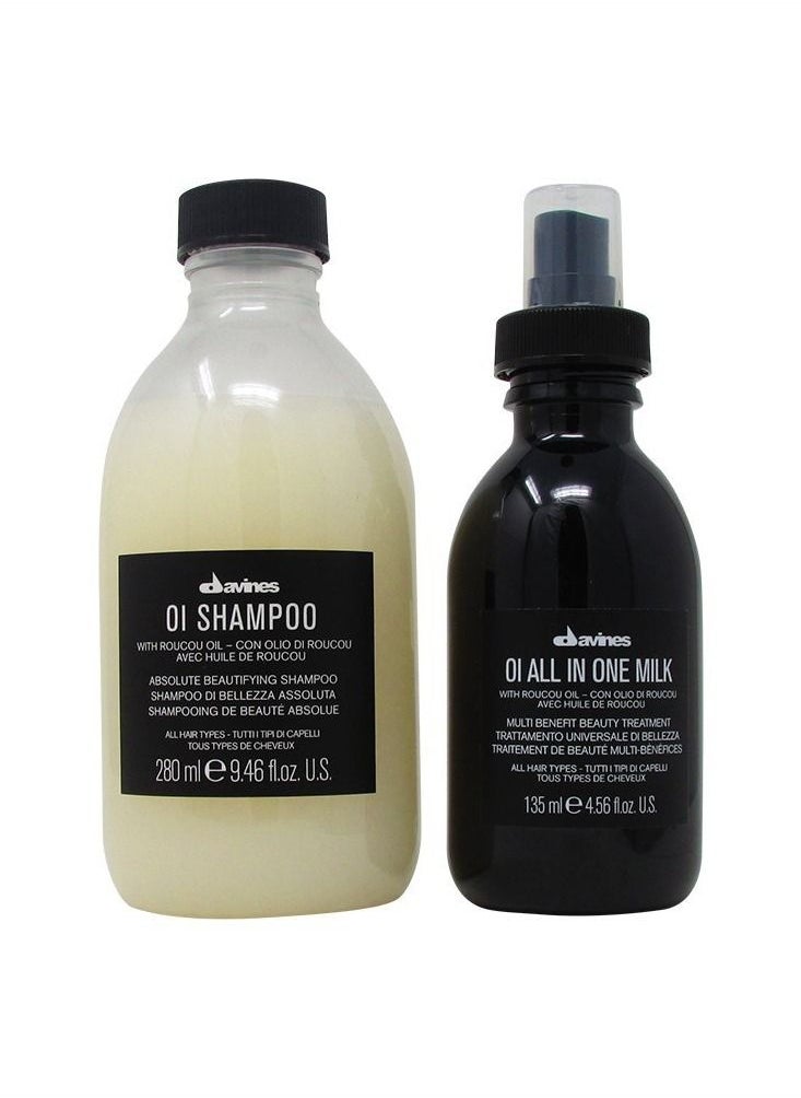 Davines OI Shampoo & OI All In One Milk 415ml  - Image 1