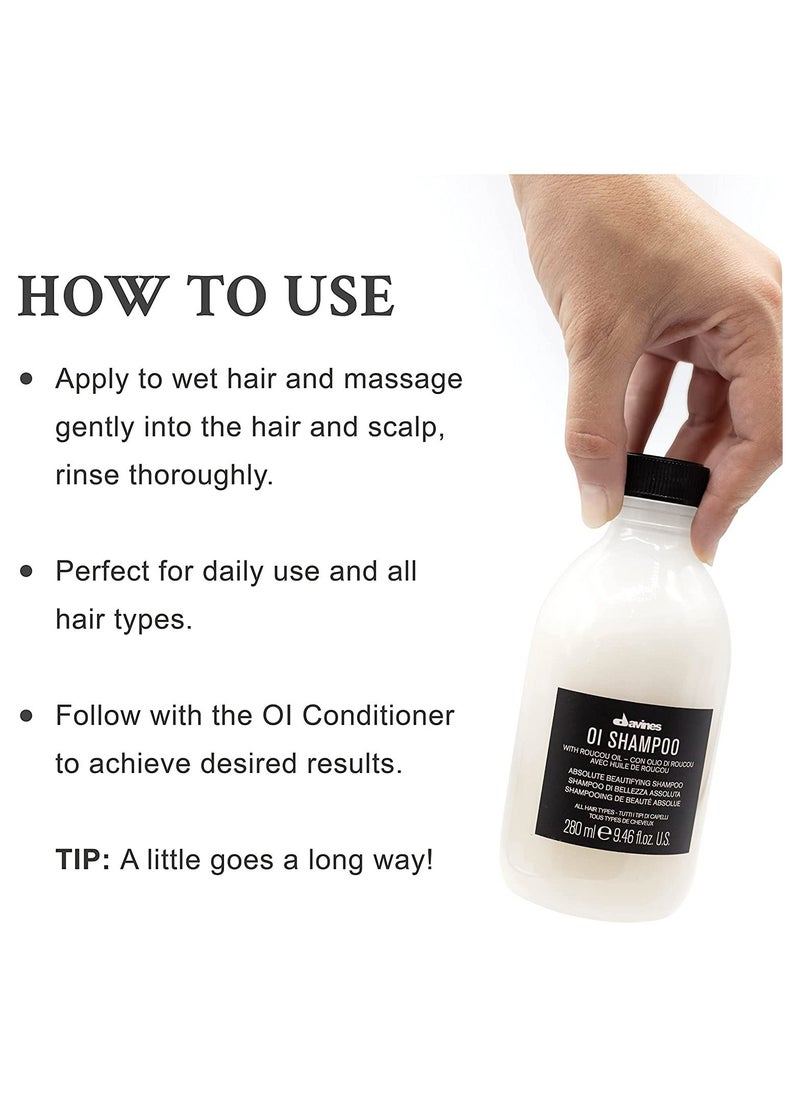 Davines OI Shampoo & OI All In One Milk 415ml  - Image 5