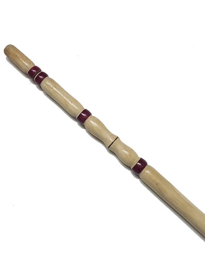 Aswan beech wood cane for men, white and red - Image 3