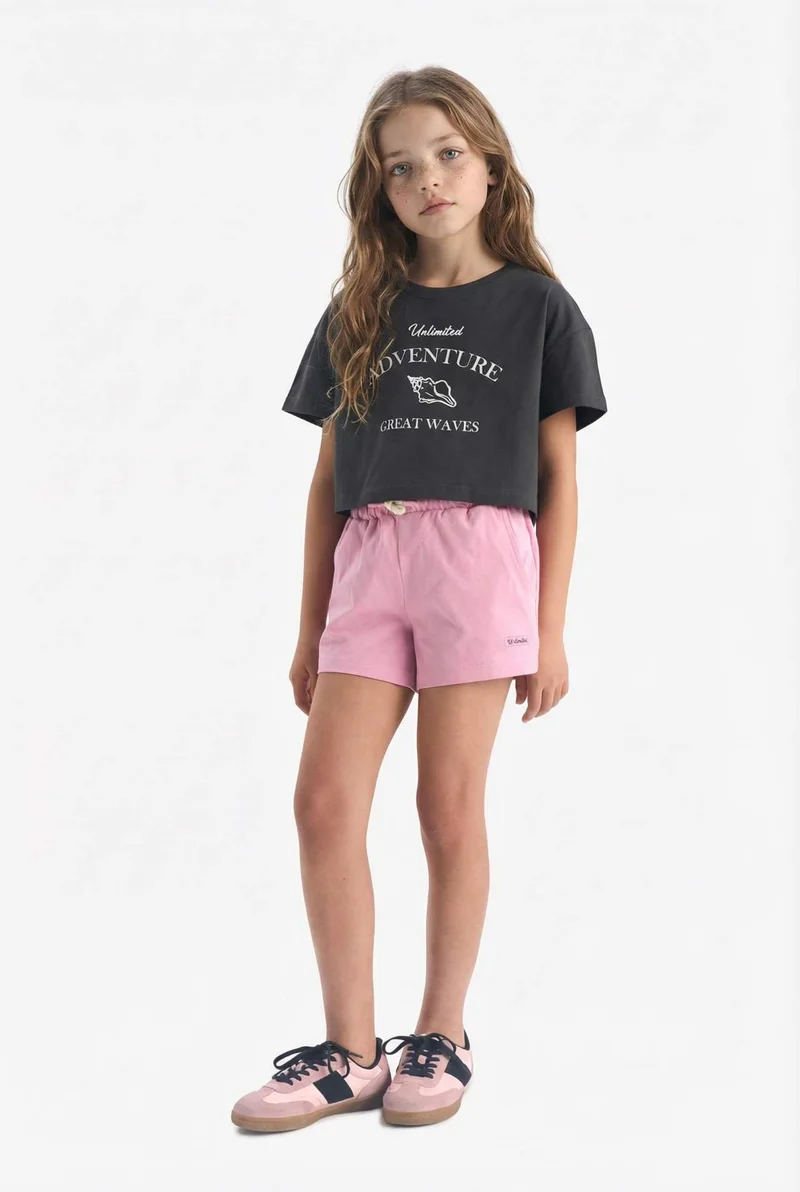 ديفاكتو Girl Elastic Waist Printed Shorts
