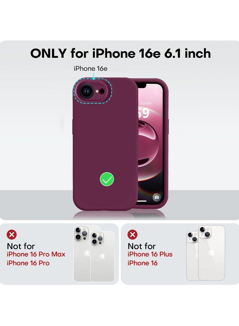 TIGER Liquid Silicone Case for iPhone 16e (6.1 Inch) – Shockproof Phone Case with Microfiber Lining & Raised Camera Protection – Anti-Scratch Soft Touch Cover for iPhone 16e – Slim Fit, Dust-Resistant, Comfortable Grip, Easy to Clean   (Marron, iP 16E 6.1inch) - Image 2