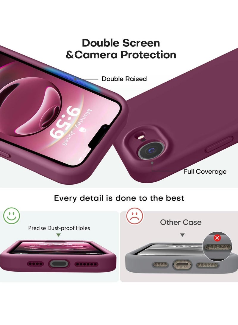 TIGER Liquid Silicone Case for iPhone 16e (6.1 Inch) – Shockproof Phone Case with Microfiber Lining & Raised Camera Protection – Anti-Scratch Soft Touch Cover for iPhone 16e – Slim Fit, Dust-Resistant, Comfortable Grip, Easy to Clean   (Marron, iP 16E 6.1inch) - Image 3
