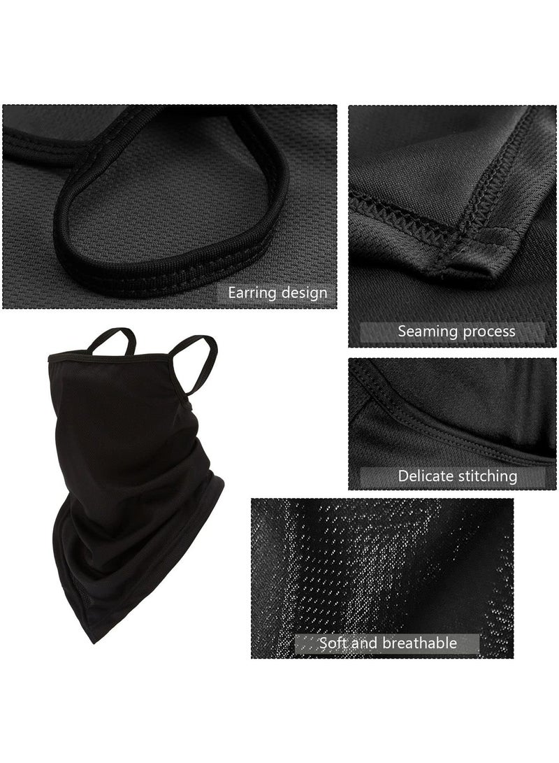 2 Pack Unisex Bandana Face Mask Scarf Balaclava Neck Gaiters Dust Cloth Washable Wind Motorcycle Mask Women Men UV Protection Reusable Breathable Cover Outdoor Cycling Ear Loops Stretchy Rave  - Image 5