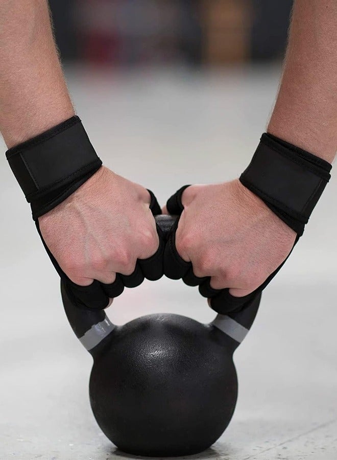 WESKOS Ventilated Workout Gloves Weight Lifting Gloves, with Elastic Wrist Wraps and Open Back, Silicon Padded Weight Lifting Gloves for Fitness and Water Sports, Gym Gloves for Men Women  - Image 5