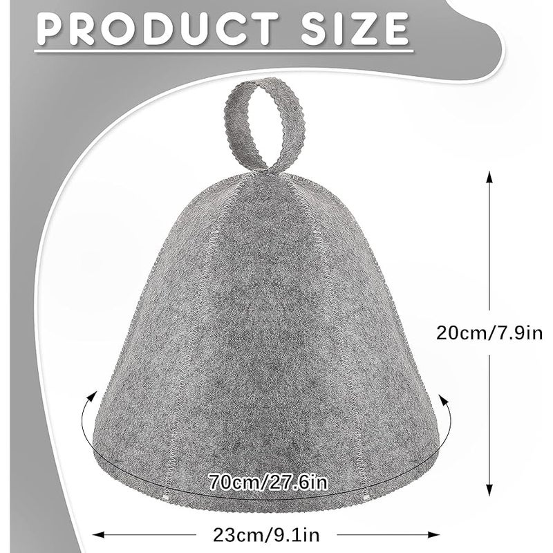 JaGely 2 Pcs Sauna Hat Vaporarium Hat Sauna Wool Hat Russian Banya Cap for Men Women Bath Accessories - Image 2