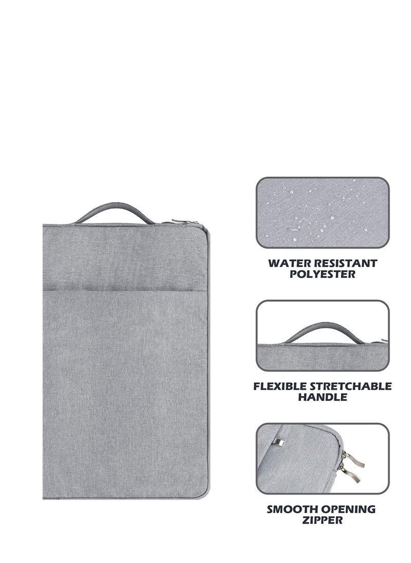 Generic - 12-Inch Laptop Tablet Sleeve Case Canvas Cover for 2022-2014 Surface Pro 4 / 5 / 6 / 7 / 7+ / 8|Surface Laptop Go 1/2 12.4"|MacBook Air/Pro 13'' M1|Samsung Galaxy Tab S8+/S7+ Bag (Grey) - Image 1