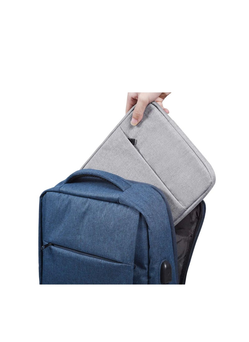 Generic - 12-Inch Laptop Tablet Sleeve Case Canvas Cover for 2022-2014 Surface Pro 4 / 5 / 6 / 7 / 7+ / 8|Surface Laptop Go 1/2 12.4"|MacBook Air/Pro 13'' M1|Samsung Galaxy Tab S8+/S7+ Bag (Grey) - Image 1