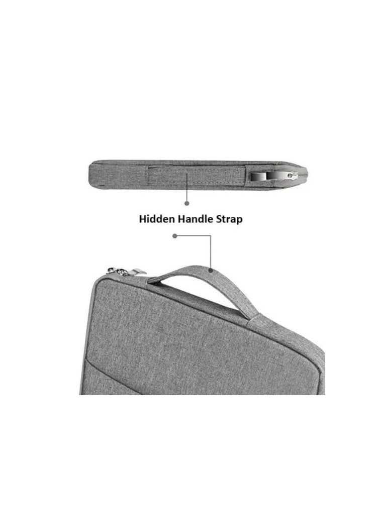 Generic - 12-Inch Laptop Tablet Sleeve Case Canvas Cover for 2022-2014 Surface Pro 4 / 5 / 6 / 7 / 7+ / 8|Surface Laptop Go 1/2 12.4"|MacBook Air/Pro 13'' M1|Samsung Galaxy Tab S8+/S7+ Bag (Grey) - Image 1