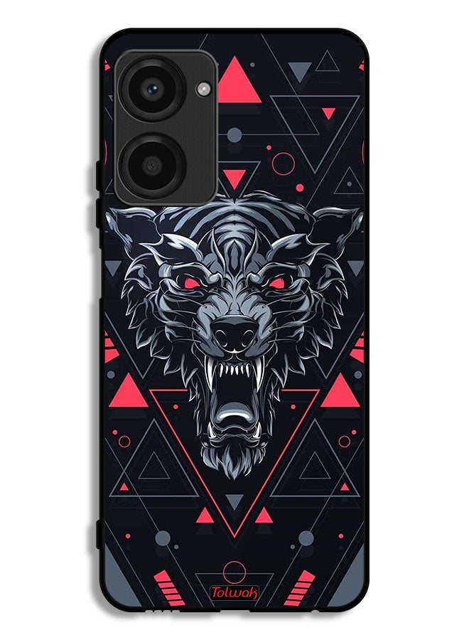 Tolwak Realme 10 Pro Protective Case Cover Scrolling Wolf - Image 1