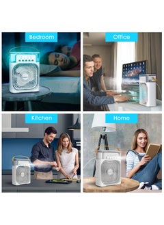 WEIDASI Portable Mist Sprinkler Fan With 5 Water Outputs And 3 Speeds And 7 Different LEDs Light Colours 600ml Capacity  - Image 4