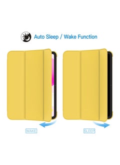 Jetech Case for iPad 10 10.9 Inch 2022 Model 10th Generation Slim Stand Hard Back Shell Cover with Auto Wake Sleep Yellow  - Image 4