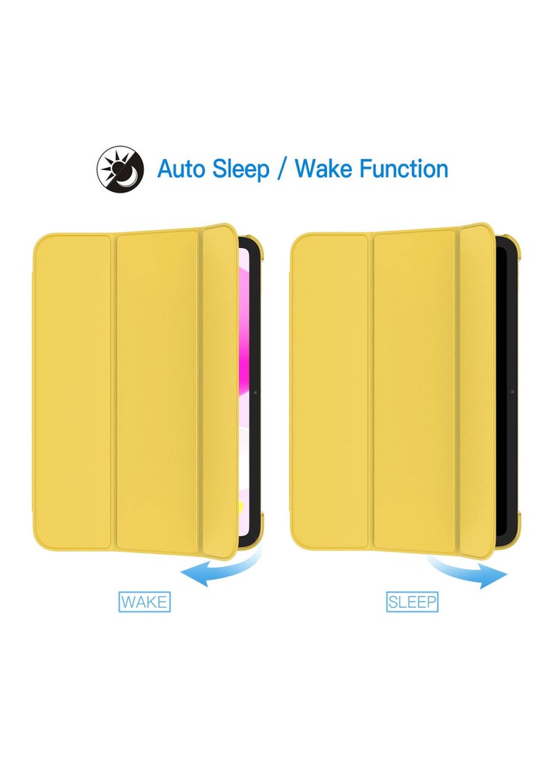 Jetech - Case for iPad 10 10.9 Inch 2022 Model 10th Generation Slim Stand Hard Back Shell Cover with Auto Wake Sleep Yellow - Image 1