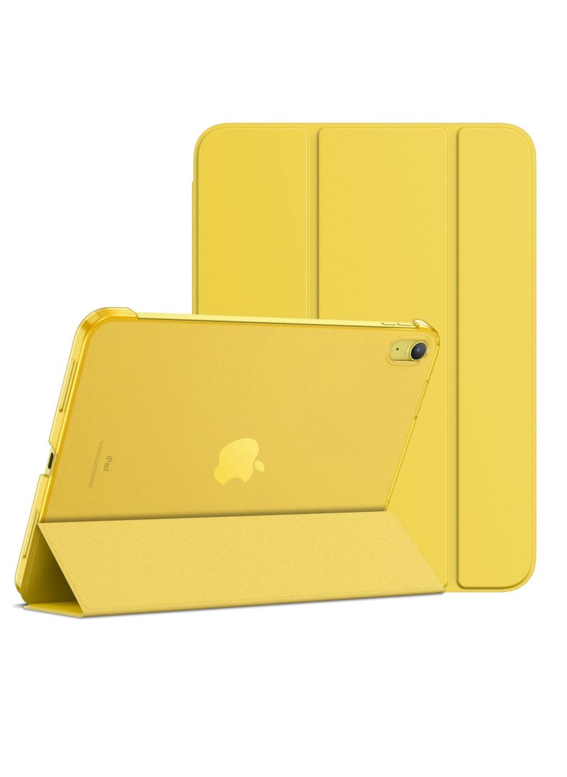 Jetech - Case for iPad 10 10.9 Inch 2022 Model 10th Generation Slim Stand Hard Back Shell Cover with Auto Wake Sleep Yellow - Image 1