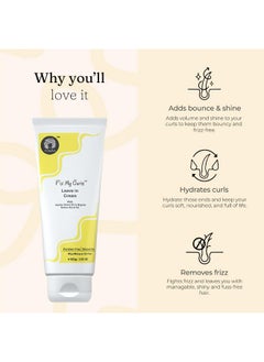 Fix My Curls Leave In Cream ; With Moisturising Jojoba Oil Nigella Sativa Oil & Keratin ; For Curly Wavy Dry & Frizzy Hair ; Silicone Free Curl Defining Cream ; Frizz Control Solution ; 250Gm  - Image 3