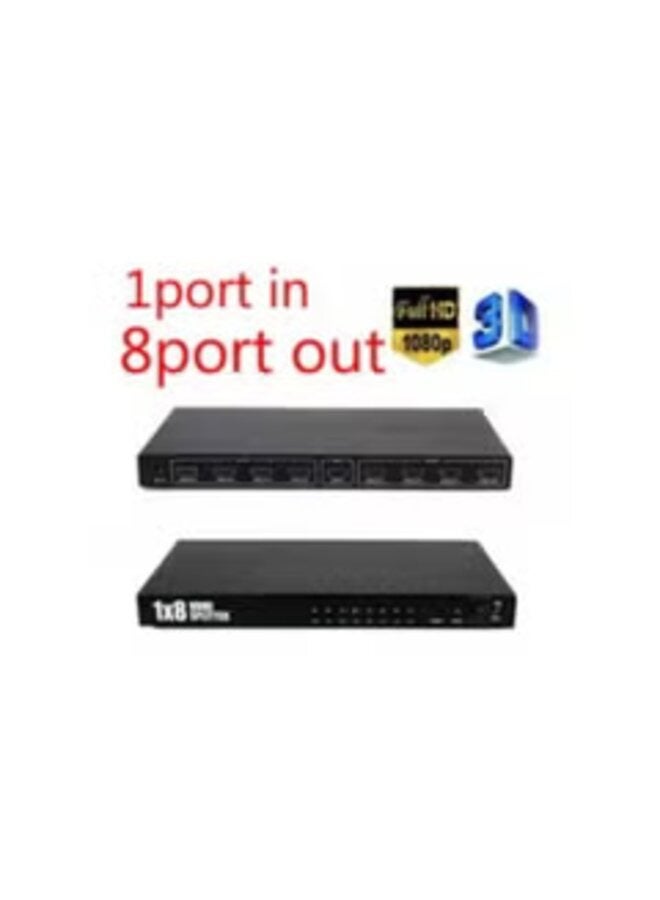 HDMI Splitter1x8 HDMI Video and Audio Splitter Amplifier with 4K 2K HDMI  - Image 1