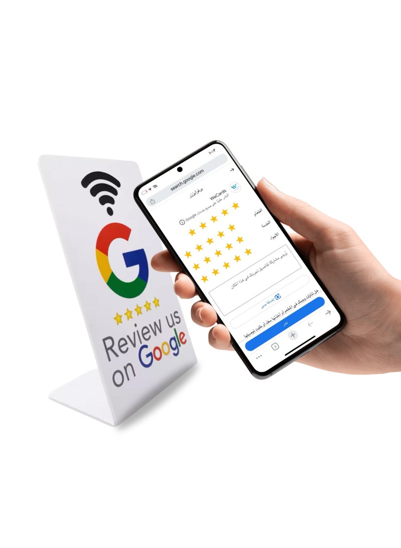 Generic Google Review Stand Medium NFC - White - Image 2